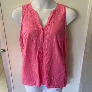 Crown & Ivy Pink Sleeveless Blouse